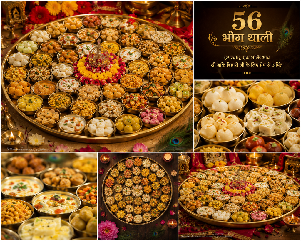 बाँके बिहारी 56 भोग – दिव्य राजभोग